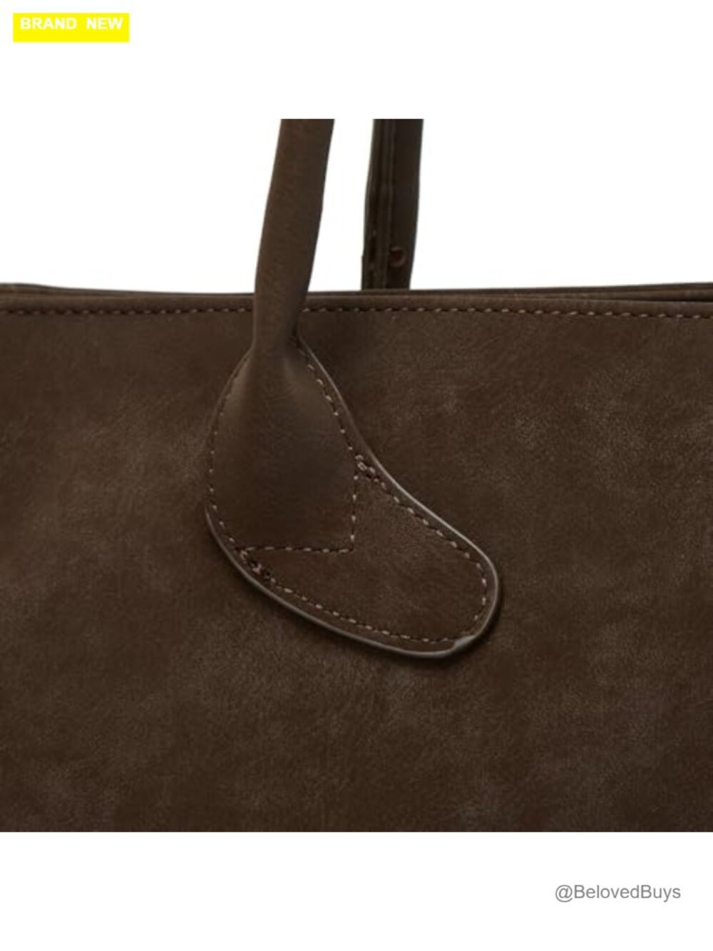Suede Hobo Tote Bag Crossbody Shoulder Handbag Slouchy Retro Purse - Picture 3 of 7